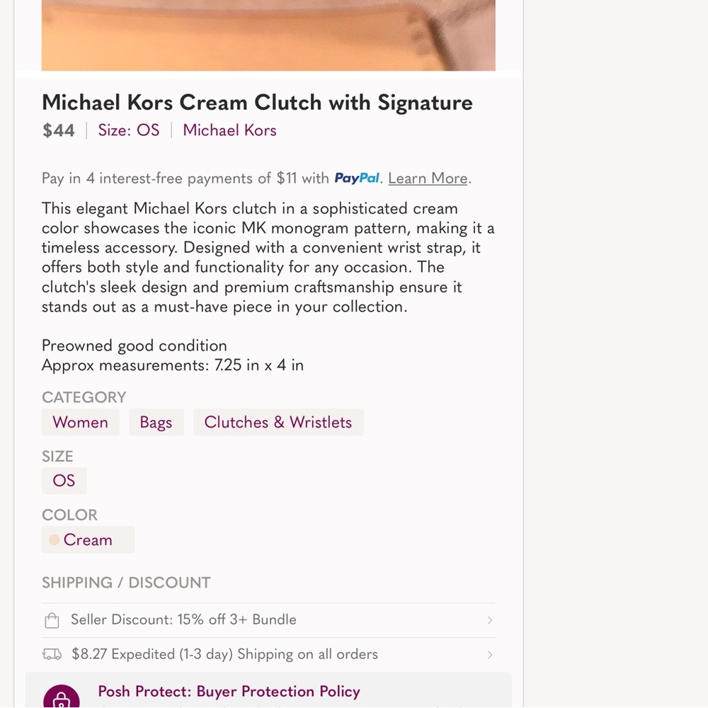 MK Mini Wristlet or Wallet w/strap - Picture 7 of 7